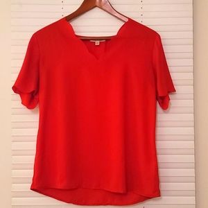 SM - Nine Britton Cropped Sleeve T-Shirt - Red